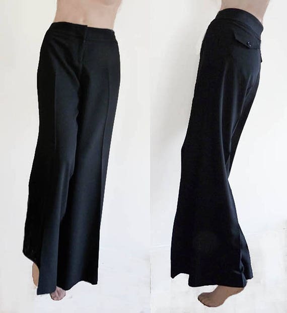 Cache Pants High waist Wide leg Womens black 4 80