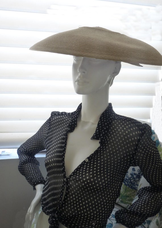 Frank Olive hat 1952 wide brim Neiman Marcus sauce
