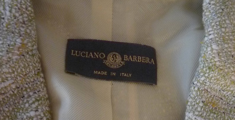 vintage 1970s 80 suit skirt Luciano Barbera Sz 8 Light nubby fabric Euro 44 US 8