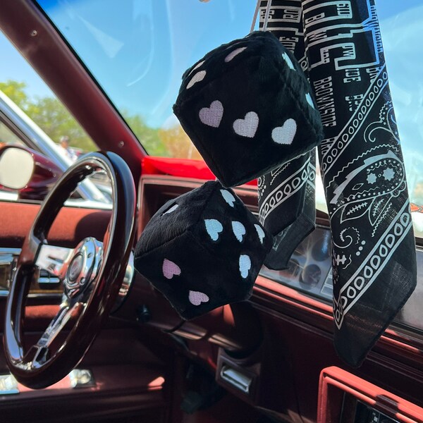 Fuzzy Dice Car Etsy