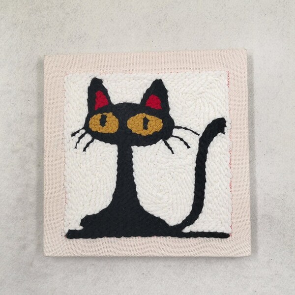 Punch Needle Cat Etsy
