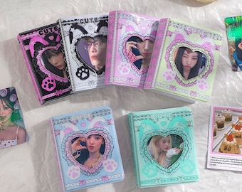 Joli album photo, album photo dentelle, album idoles Kpop, porte-cartes photo 3 pouces, mini papeterie scolaire Instax 40 pochettes