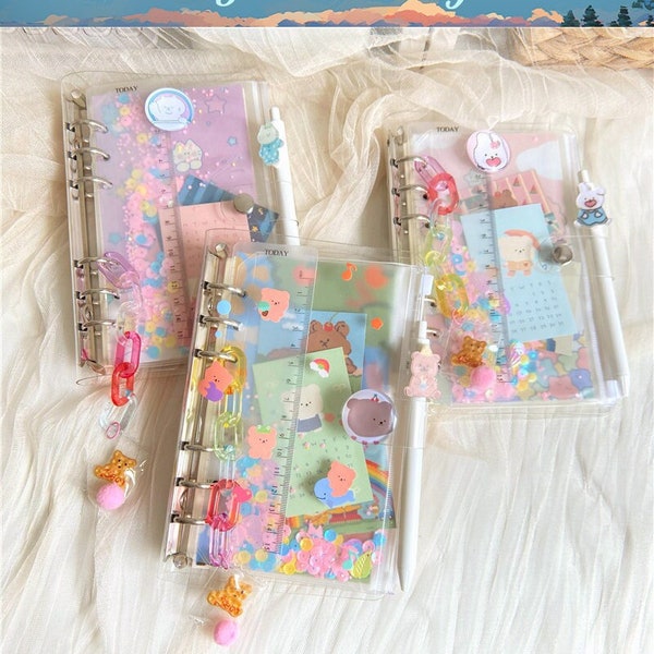Cute notebook set,A5/A6 collect book,Kpop photocard binder,Bear journal notebook,School supply