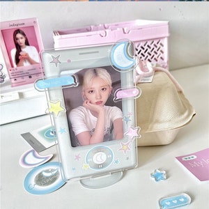 Photocard Display Stand,3 inch Photocard Holder,Kpop Idol Card Holder,Kawaii Photo Frame,Card Protective Holder