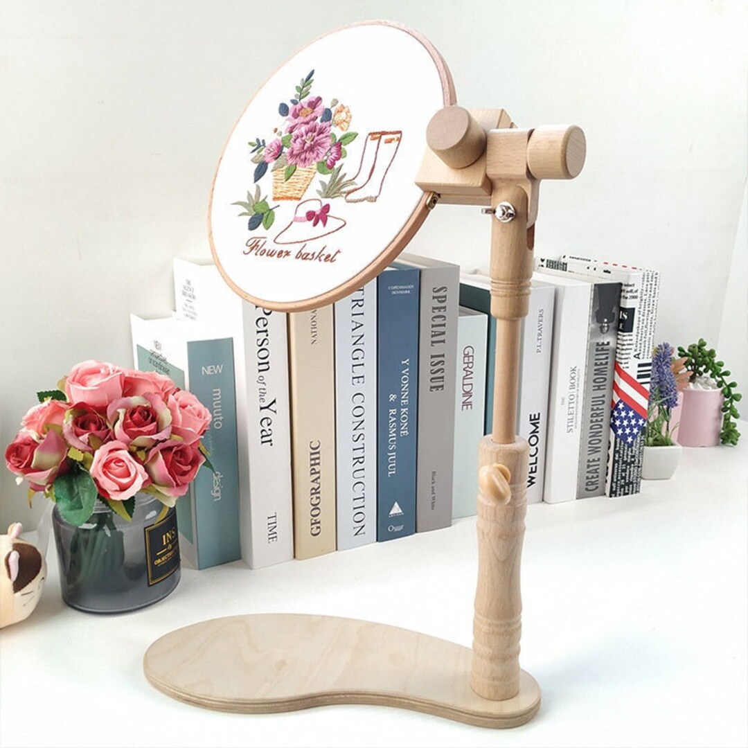 Embroidery Frame Holder Adjustable Wooden Embroidery Hoop Etsy