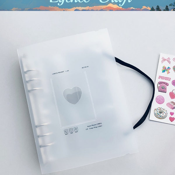 Heart Photocard Binder, A5 Photocard Album Binder, Transparent Photo Storage Book, Idol Photocard Collect Book