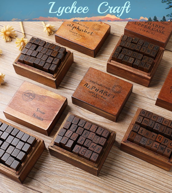 Rubber Letter and Number Artisan Stamps 