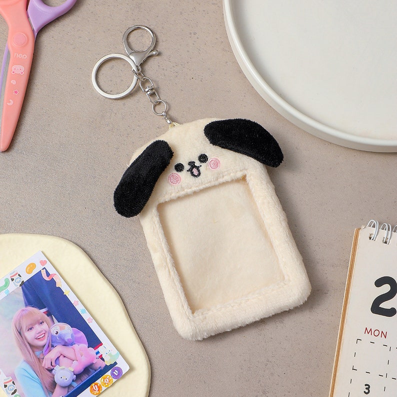 Plush Card Holder Kawaii Cat Dog Photo Card Holder Photocard Etsy