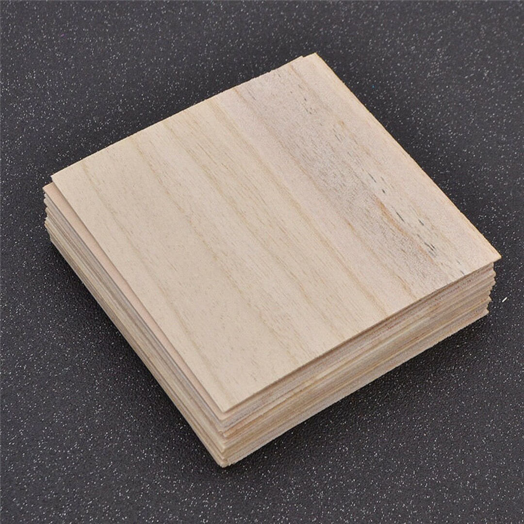 20pcs 100x100x1mm Wooden Plate Balsa Wood Sheets for DIY House Etsy