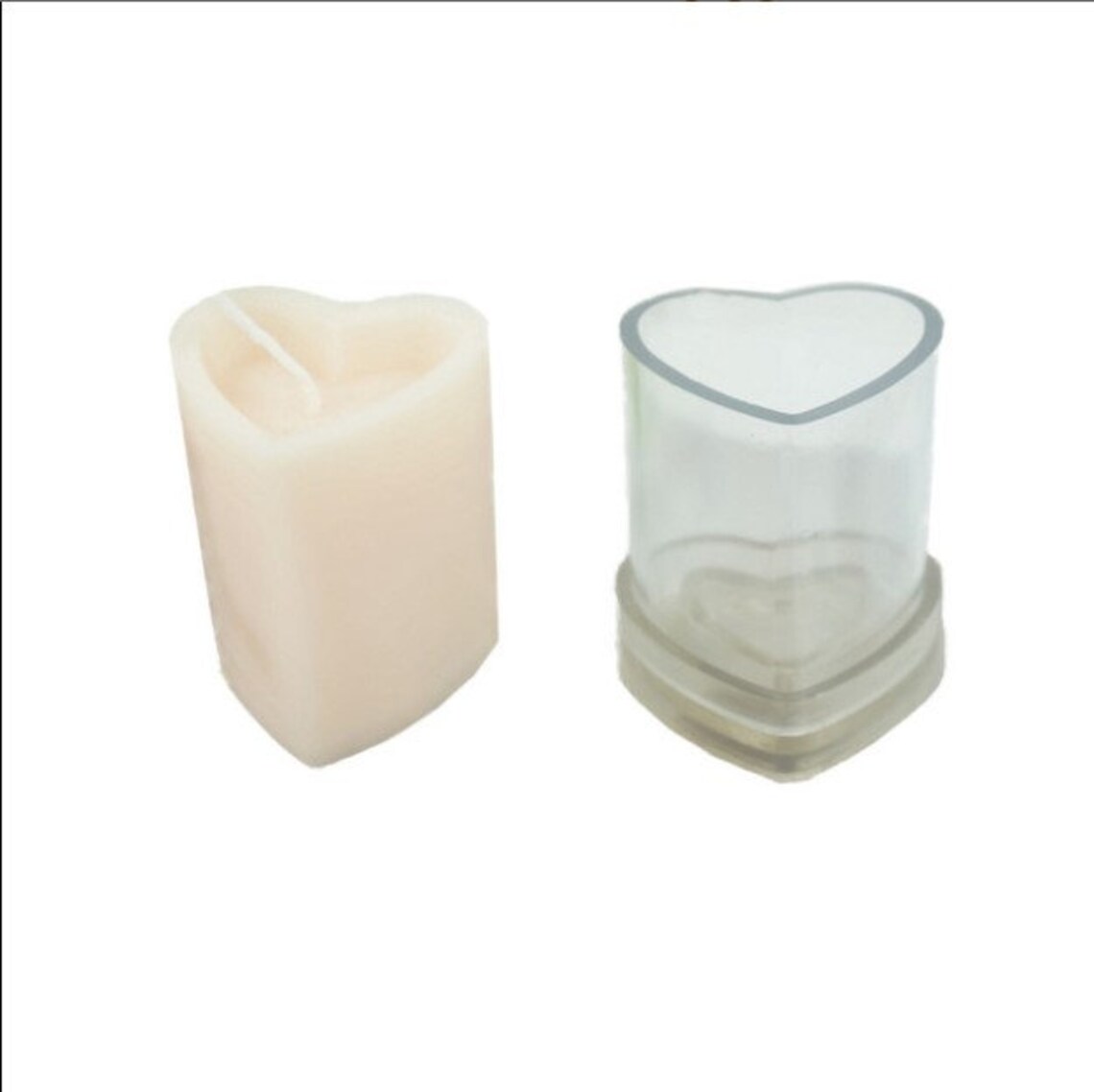 Heartshaped Candle Mold DIY Handmade Soap Candle Mould Etsy