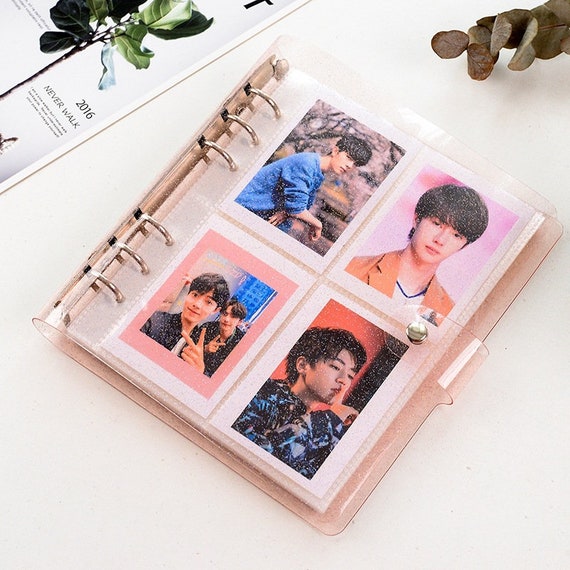 Glitter Photocard Binder 6 Ring Twinkle Photo Card Binders Etsy España