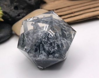 Sforzo erculeo 1 - Dadi con bordo affilato D20 con finestra da 45 mm