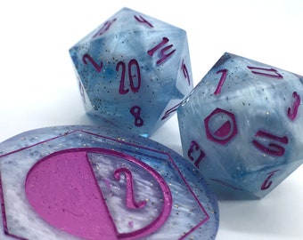 Cotton Candy Sky - Set di 2 dadi D20
