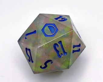 Spray colorato - Dadi reattivi ai raggi UV da 45 mm con bordi affilati Chonk D20