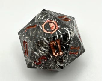 Malice - Dadi a spigolo vivo Chonk D20 da 45 mm