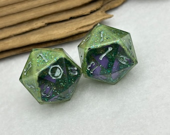 Passion Crystal Coves - Set di dadi con bordi affilati Geode D20