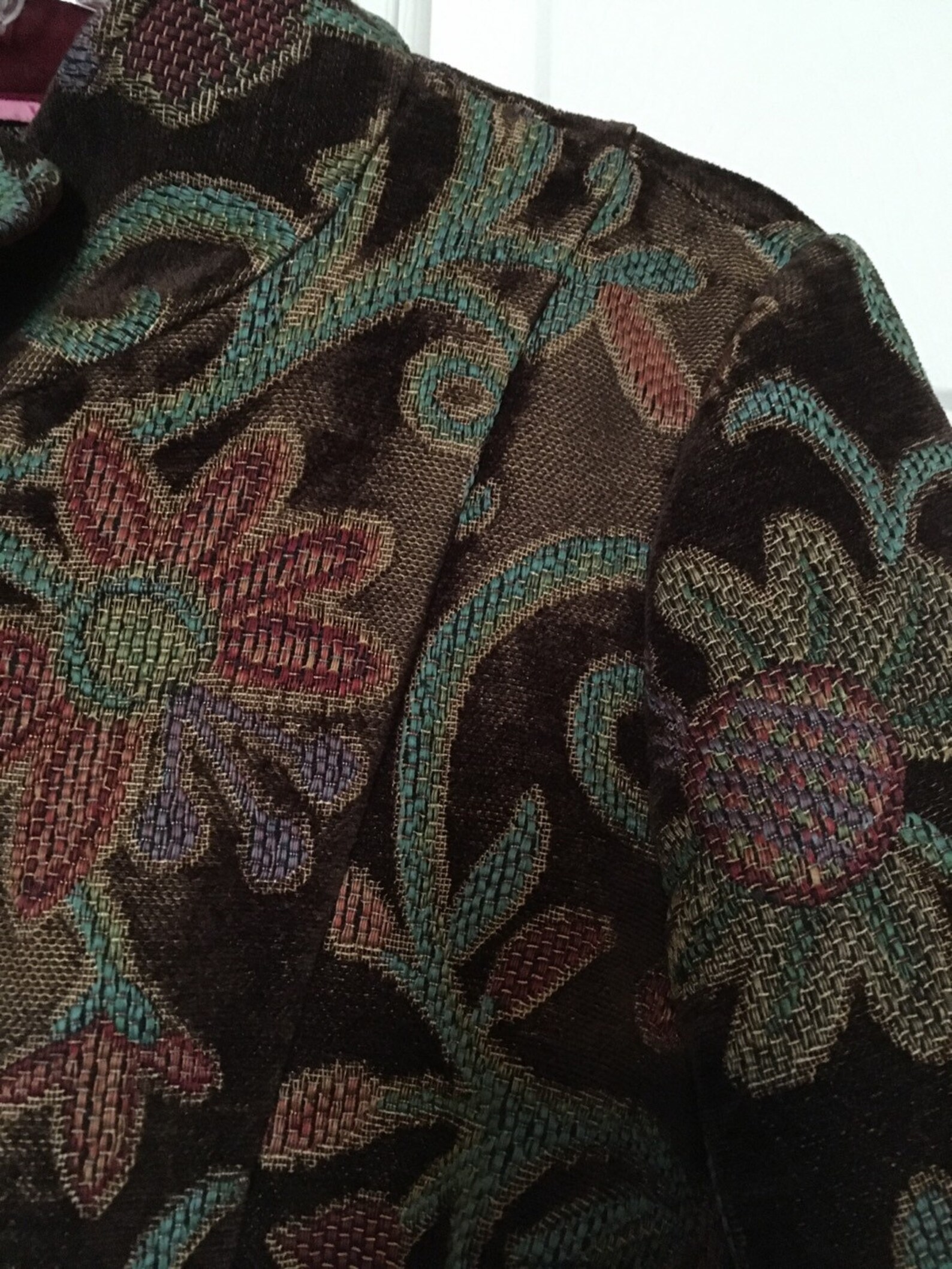 Tapestry Coat With Velvet Sides - Etsy