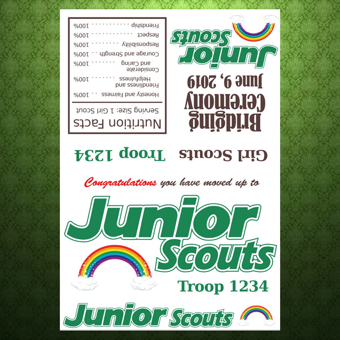 Customizable Junior Scouts 3.5 Oz Junior Mints Box Wrapper - Etsy