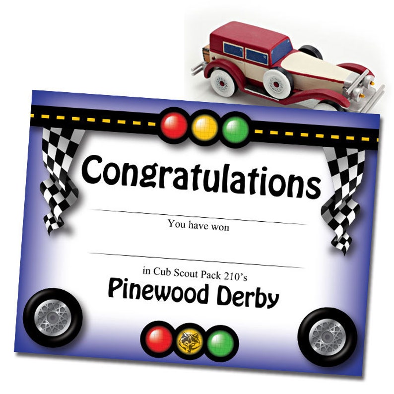 Custom Pinewood Derby Invitation Racer's License Etsy
