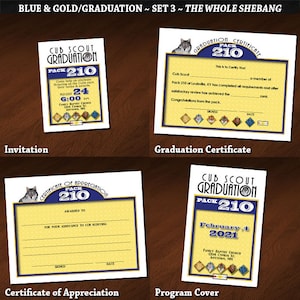 Custom Cub Scout Blue & Gold / Graduation Set 3: the Whole Shebang ...