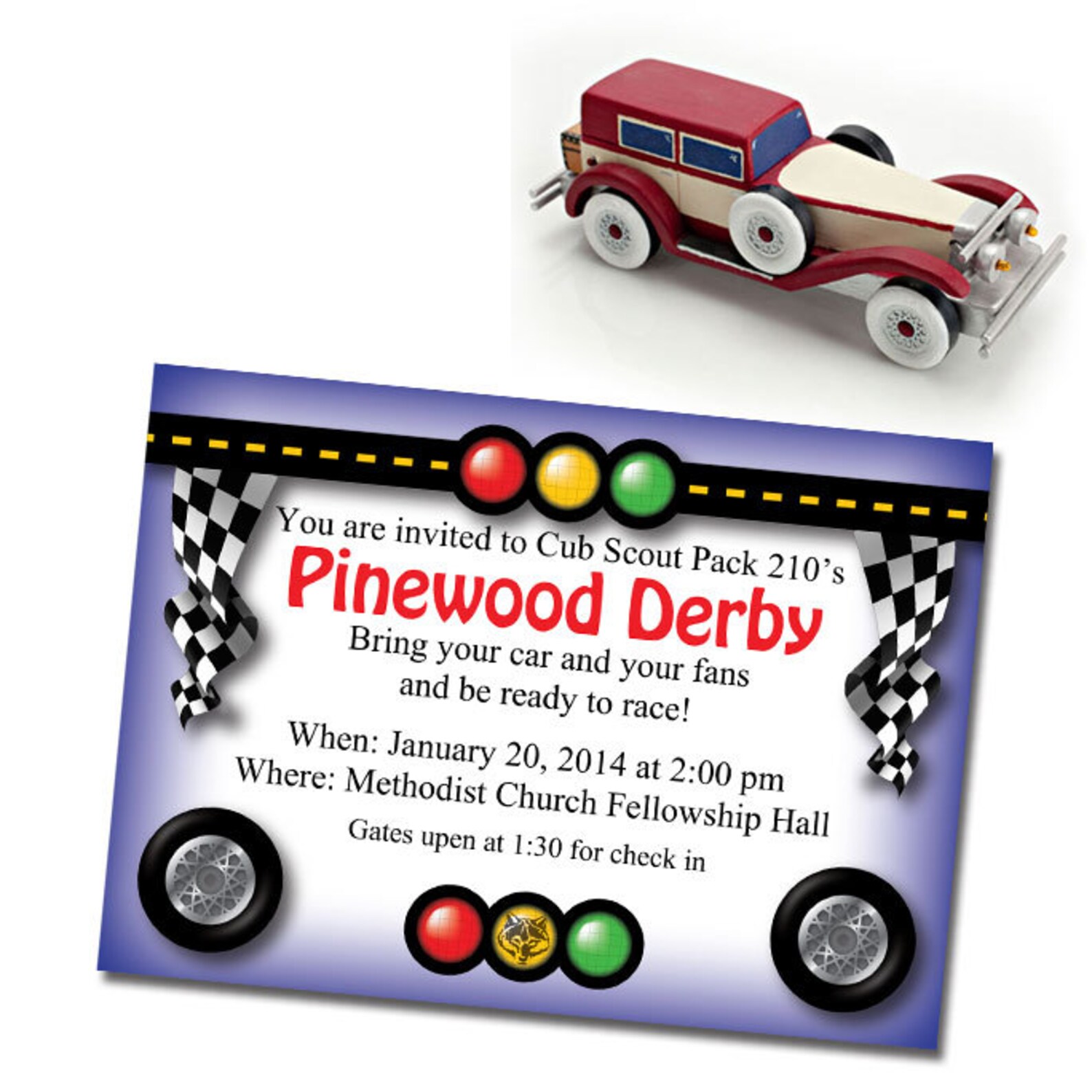 Custom Pinewood Derby Invitation Racer's License Etsy