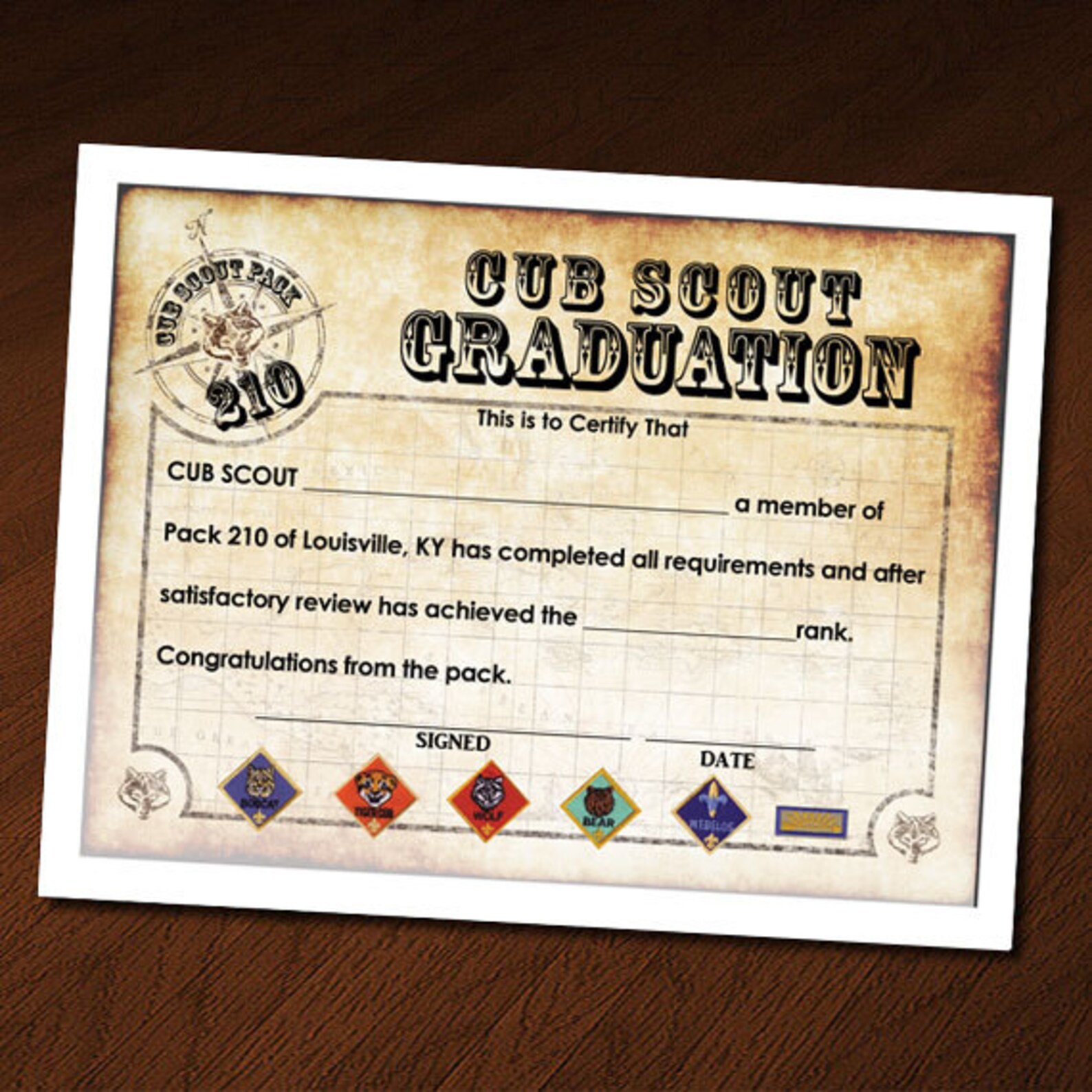 Custom Cub Scout Blue & Gold or Graduation Invitation - Etsy