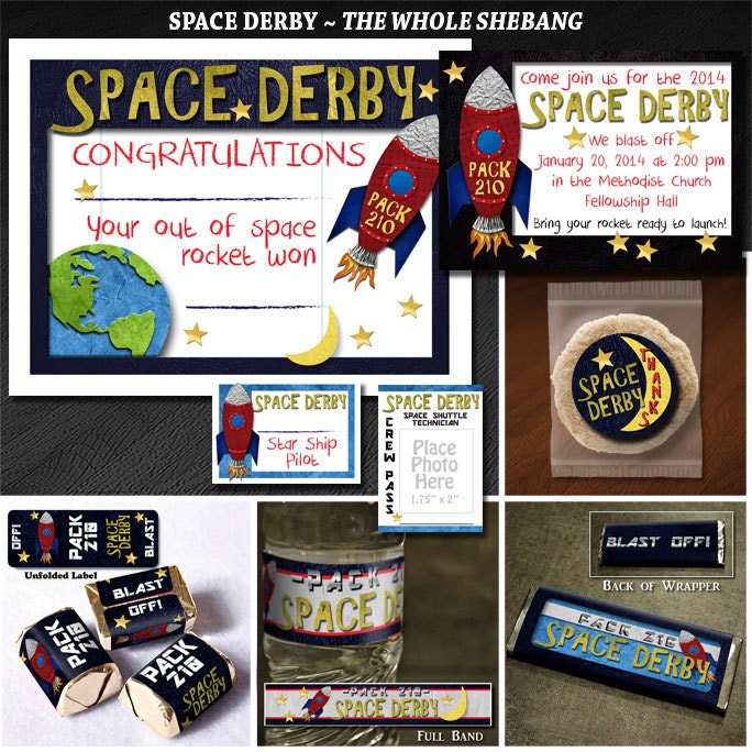 Space Derby Rocket Design Print Outs