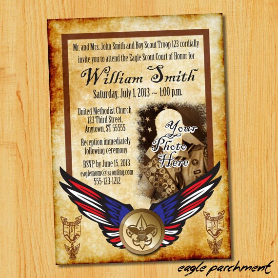 Custom Eagle Scout Court Of Honor Invitations Group 2 Etsy