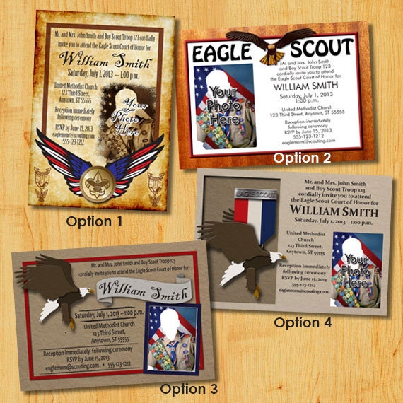 Custom Eagle Scout Court Of Honor Invitations Group 2 Etsy