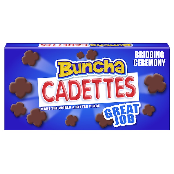 Instant Download! - Buncha Cadettes - 3.2 oz Buncha Crunch box Wrapper - Girl Scout Bridging Ceremony - Cadette