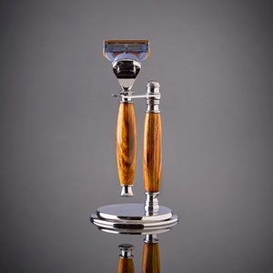 Shaving Set Handmade From Sustainable Rosewood | Choose Your Blade Type