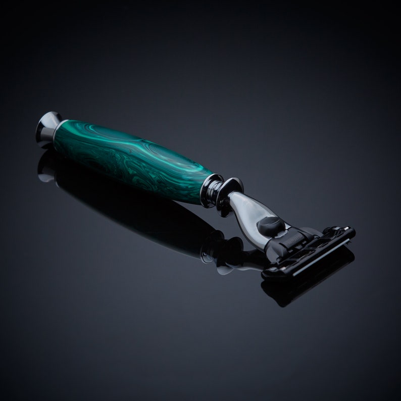 Malachite Crystal Razor Fits Gillette Mach 3 and Venus 3 Etsy