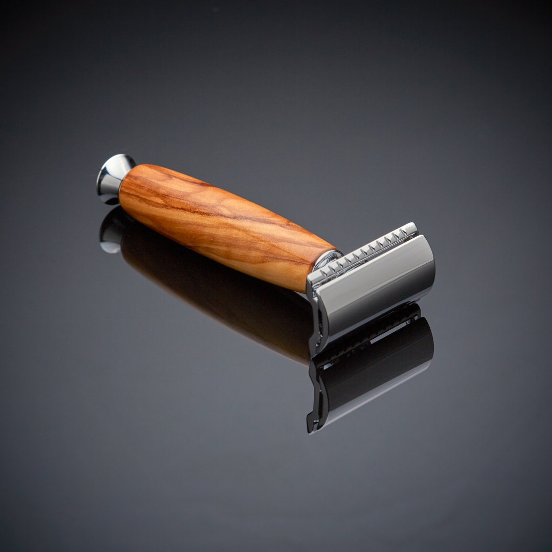 Olive Wood Double Edge Safety Razor: Sustainable Zero Waste Shave - Etsy