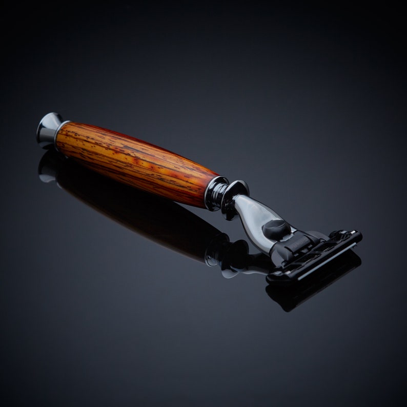 Wood Printer Razor Wooden Razor in Sustainable Rosewood Hardwood for Gillette Mach 3 and ...