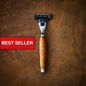 Luxury Cocobolo Rosewood Razor | Fits Mach 3 & Venus Blades | Handcrafted Elegance