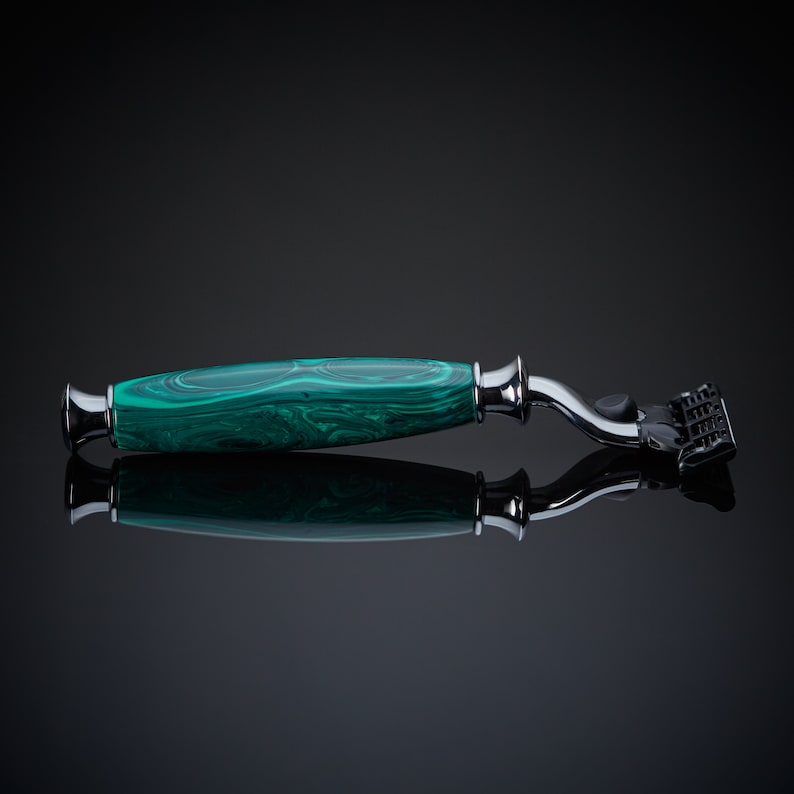 Malachite Crystal Razor Fits Gillette Mach 3 and Venus 3 Etsy