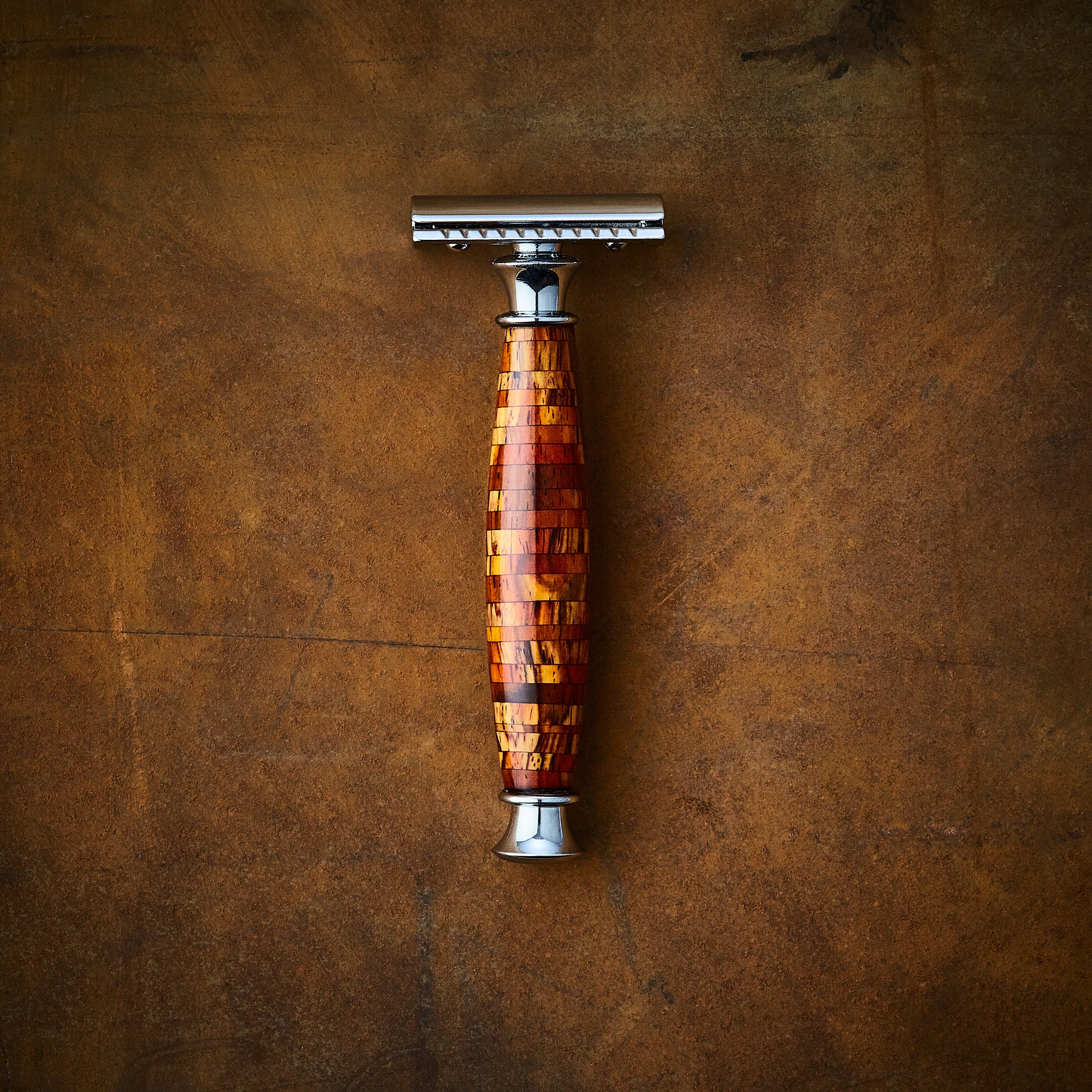 Luxury Rosewood Safety Razor Handmade Wooden Shaving Gift Eco-Friendly Wet Shaving Kit for Him