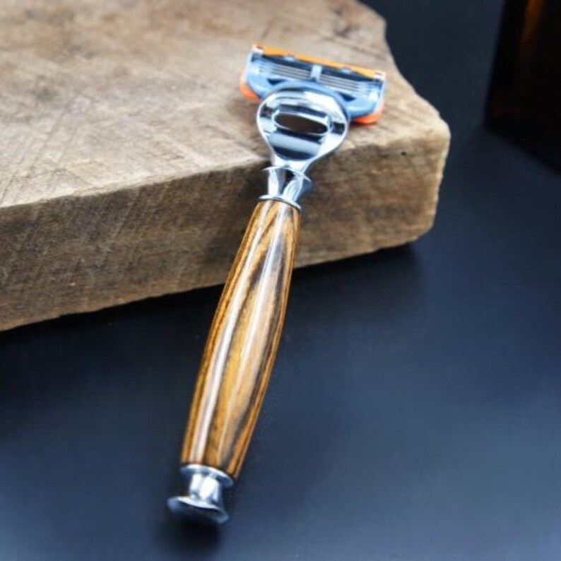 Lumber Razor Solid Hardwood Razor Made From Sustainable Tiger Wood for Gillette ...