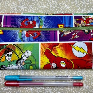 superhero pencil bag, superhero zipper pouch
