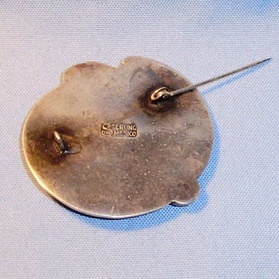 Mexico Sterling Silver Large Floral Puffy Lilly V… - image 5