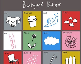 Backyard Bingo Print Your Own Activity Sheets