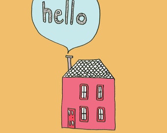 Greeting card "Hello House"