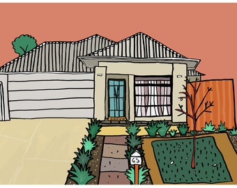 Special -Digital File Only - Custom Home Illustration