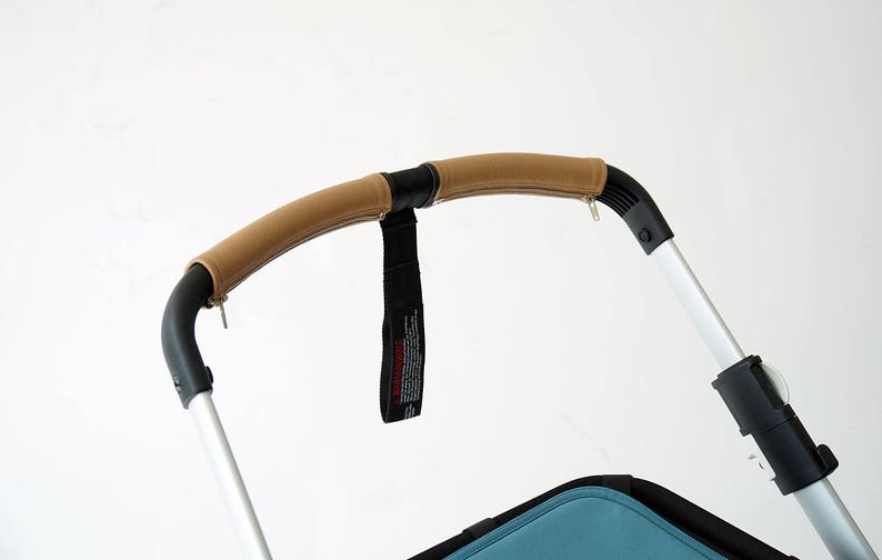 Leather handle bar covers for stroller with zip short Etsy