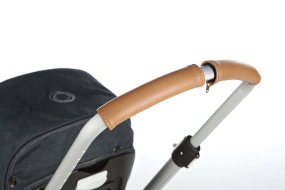 stroller with leather handle