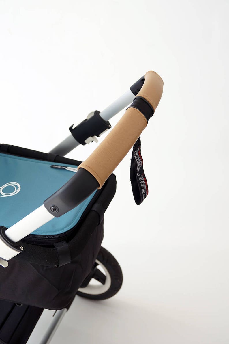Leather handle bar covers for stroller with zip short Etsy