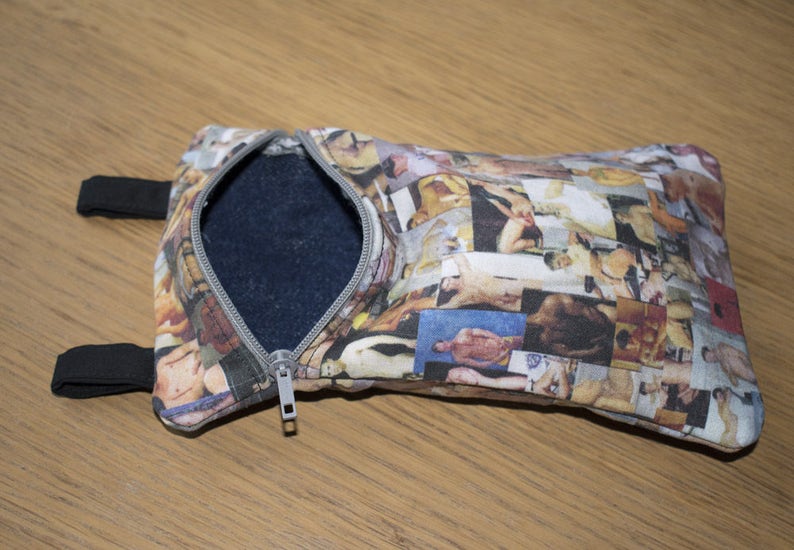 Zippered Pipe Bag 4,3 by 7,9 inch Jewelry Bag Naked Men Bag Dice Bag 11 by 20 cm Gift Bag