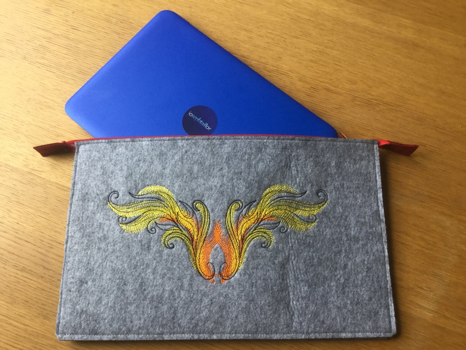 Laptop Bag MacBook Air Bag Felt Bag Embroidered Swan Bag Etsy