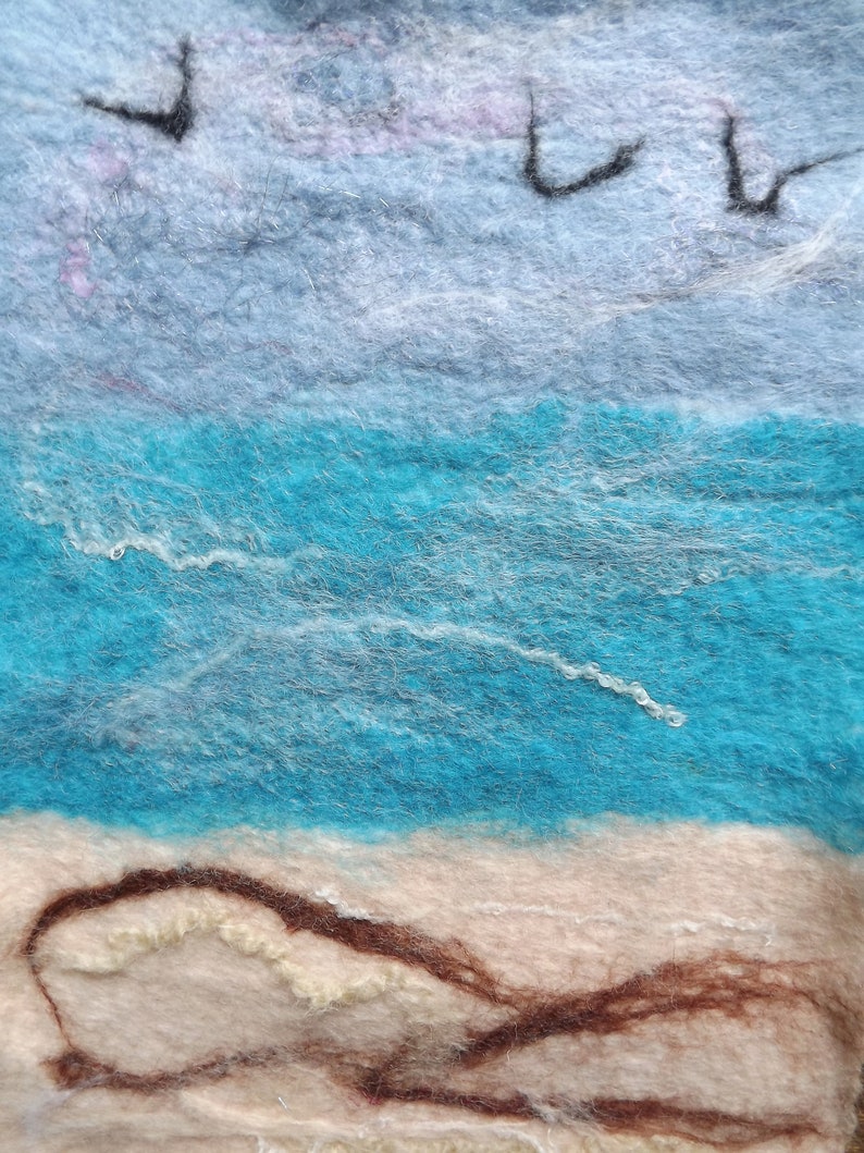 Seascape beginners wet felting kit with step by step Etsy