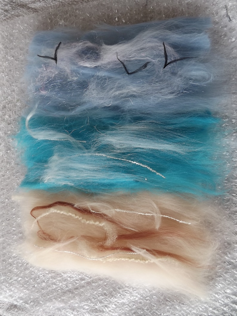 Seascape beginners wet felting kit with step by step Etsy